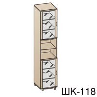 Шкаф многоцелевой Валерия ШК-118 дуб беленый (арт.7372)